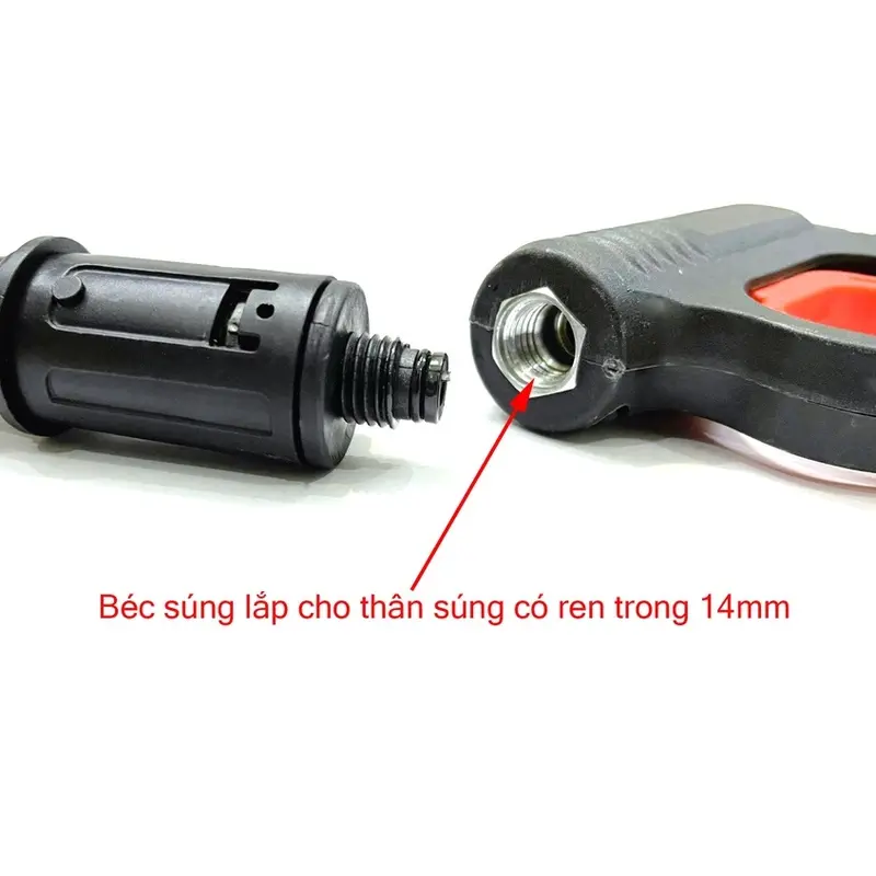 Đầu béc vòi xịt ren ngoài mỏ vịt kiểu gài gắn vòi xịt rửa áp lực cao 1