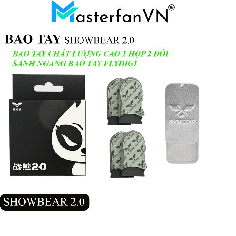 Găng tay chơi game Show Bear sợi bạc thủy tinh cao cấp 2 ngón, Bao tay chơi game cao cấp chống mồ hôi ngón tay t Phụ Kiện Chơi Điện Tử Phụ Kiện Chơi Điện Tử