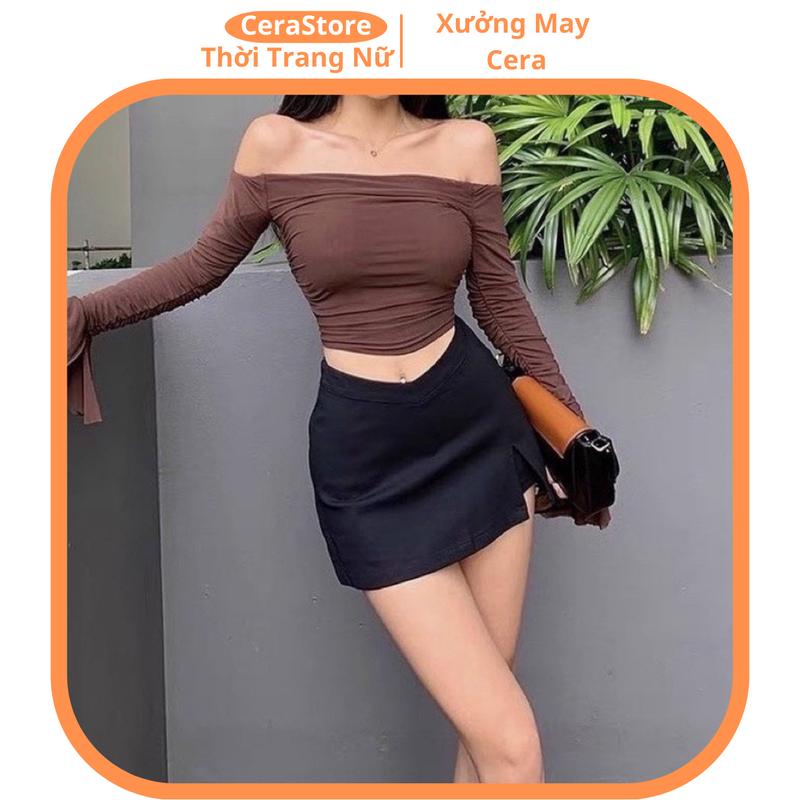 Chân Váy Cony Cạp V Xẻ Đùi Chất UMI Hàng 2 Lớp Cạp Cao Tôn Dáng