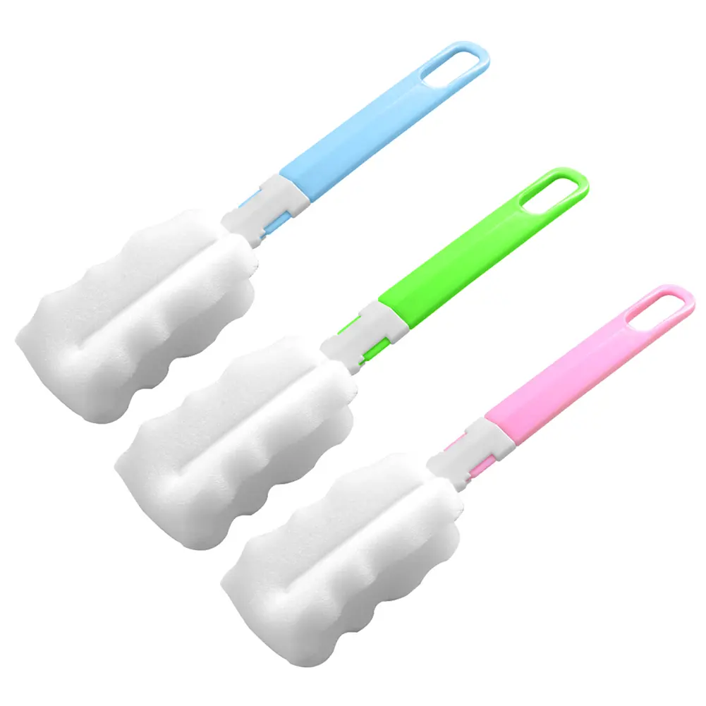 Sponge Bottle Brush Long Handle Water Bottle Cleaner Brush Baby Bottle Cleaner