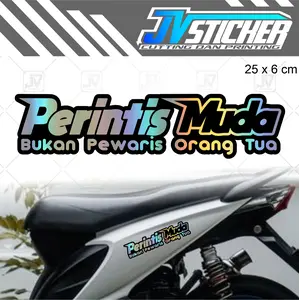 stiker perintis muda bukan pewaris orang tua cutting sticker motor Motorcycle