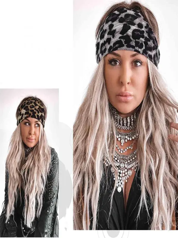 Boho Style Leopard Pattern Hair Band, Elastic Hair Band for Women & Girls, Fashion Hair Accessories for Gym Workout Running 4