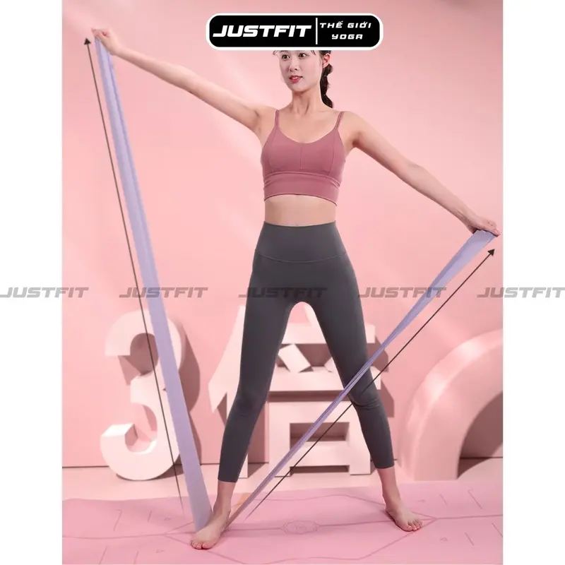 Dây Flexband kháng lực JUSTFIT cao su thun đàn hồi tập Gym Yoga Pilates Thể Lực 1.5M Dây Kháng Lực Tập Yoga 5