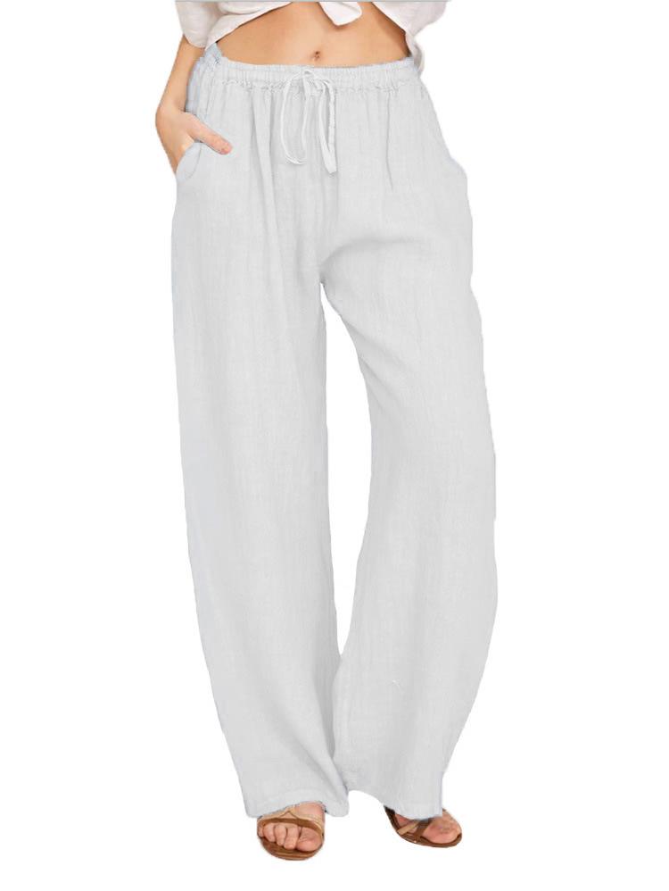 Product Introduction of Rib Flares, Crotchless Pantfashion Women's Clothingfashion Women's Women's New plus Size Loose Cotton Linen Women's Casual Pants Comfort Fabric Womenswear Bottoms Customized Evening Gorgeous Overall 25