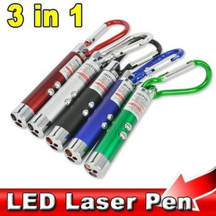 CEVOS senter laser 3 in 1 mainan 3in1 laser senter gantungan kunci 2