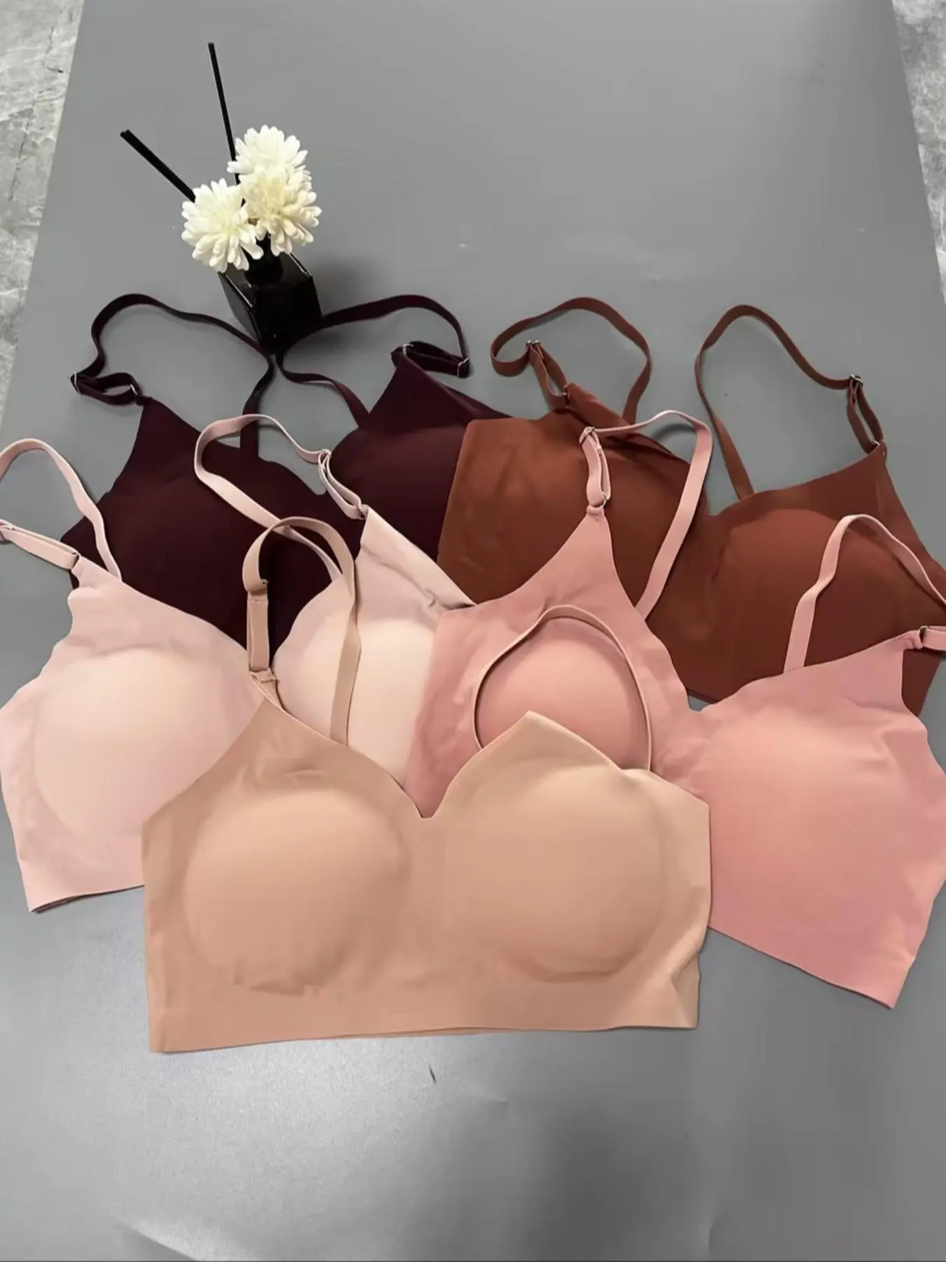 Women's Valentine's Day Solid Wireless Seamless Bra, Autumn Winter Printed Bras, Soft Breathable Comfort Versatile Style, Women's Lingeries for Daily Wear, Durable Shape Retention, Casual Lady Underwear, Lingerie for Women
