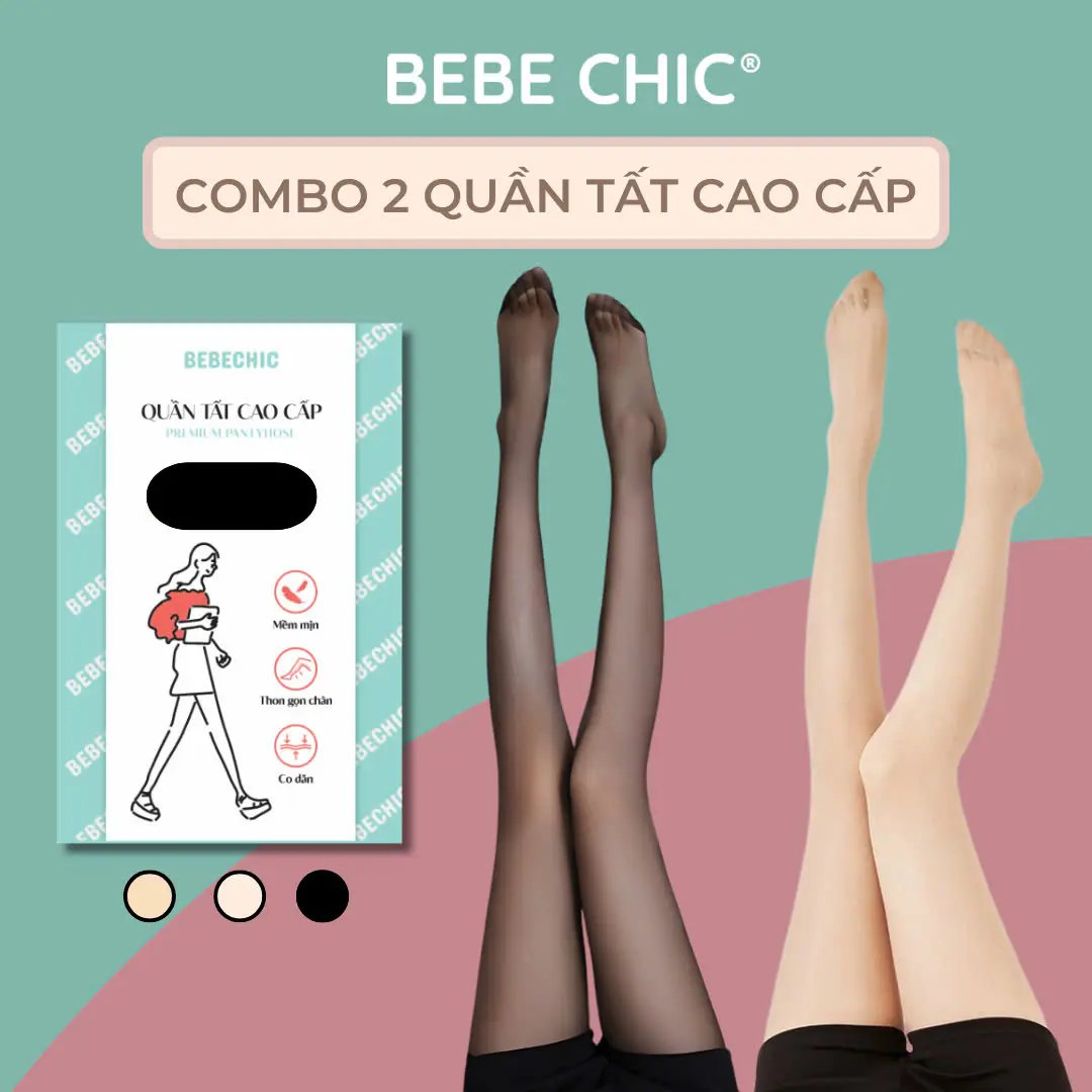 (BH 1 ĐỔI 1) COMBO 2 Quần Tất Nữ Che Khuyết Điểm Cao Cấp BT10 BEBECHIC