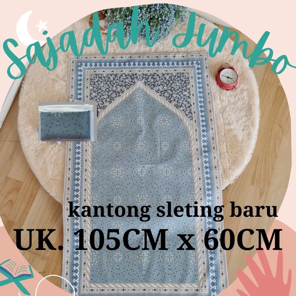 Sajadah traveling khasmerr /abudhbi/konya size jumbo sajadah coquette