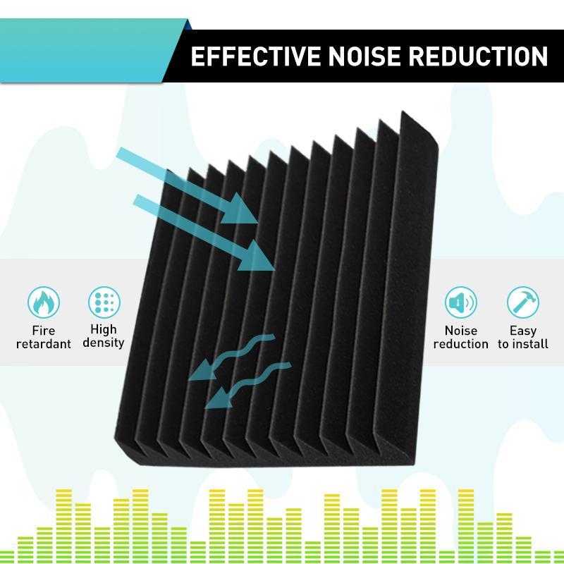 Soundproof Foam Board, Sound Absorbing Foam Board & 60pcs Double Sided Tape, Music Studio Recording Room Soundproofing Foam Filler 2