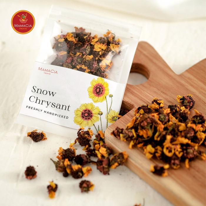Gambar Mamacia Treats Teh Bunga Snow Chrysant Flower Tea 10 - 100 Gram - 10 gram dari Mamacia Treats Kota Surabaya Tokopedia
