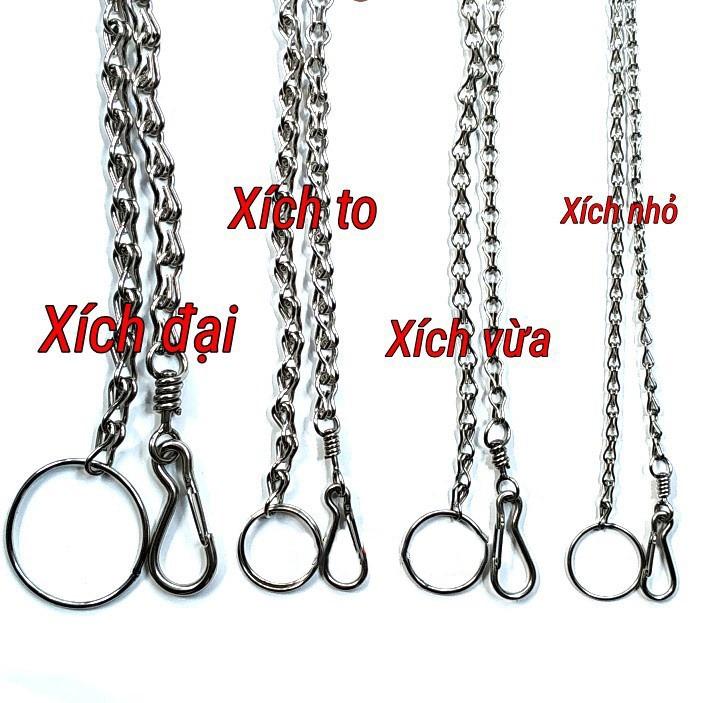 Dây Xích Inox Cho Thú Cưng Chó Mèo không gỉ có chống xoắn - Xích chó mèo inox các cỡ