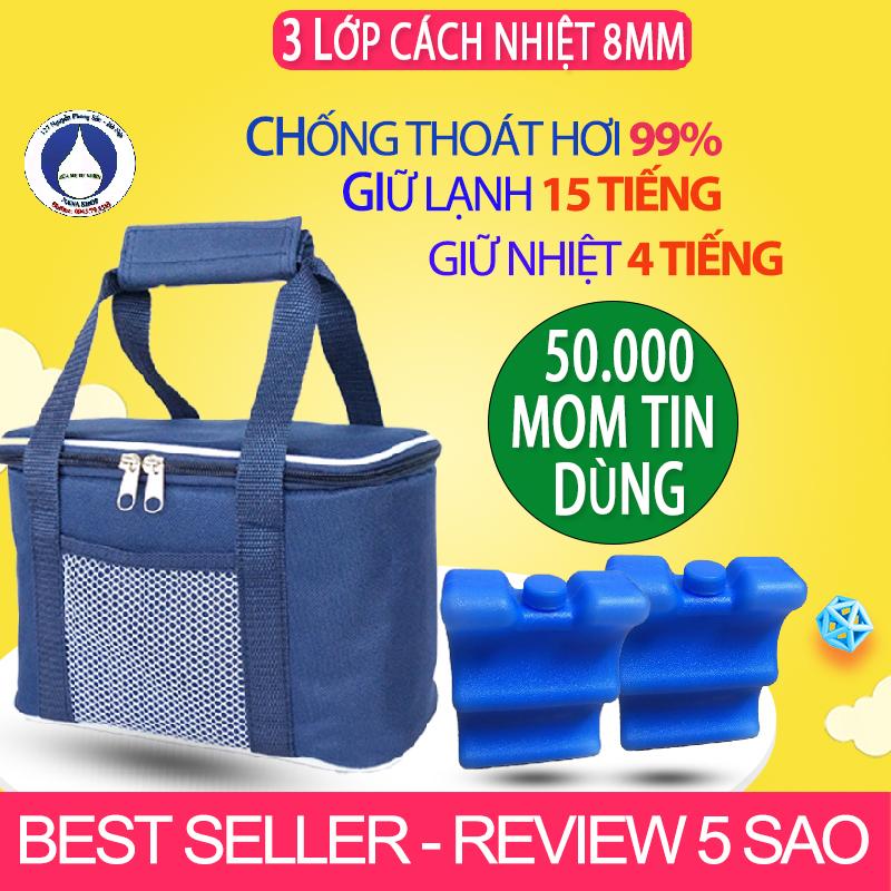 Túi giữ nhiệt bình sữa Bigmom trữ lạnh 12 tiếng ủ 4 tiếng 3 lớp cách nhiệt siêu dày dặn chống thoát hơi 99% bền như Balo Bag