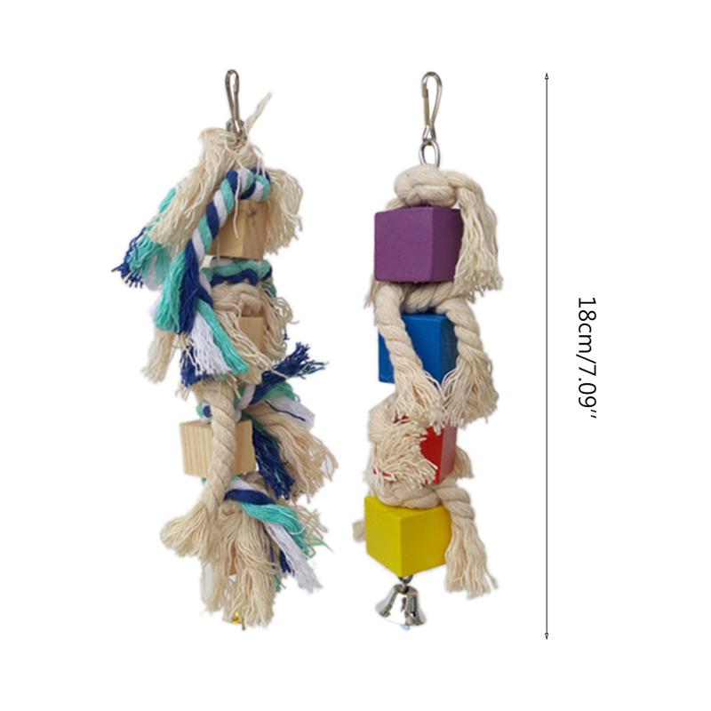 Product Introduction of Pet Bird Tooth Chew Toys Natural Wooden Blocks for Ideal for Cockatiel Conure Cockatoo Teeth Grinding Perfect for Cage B 0