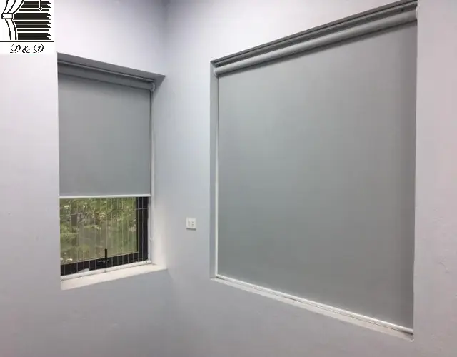 Rèm cuốn ghi nhạt, Rèm cuốn khoan và không khoan, Kích thước theo yêu cầu - Cản sáng 100% đầy đủ phụ kiện 0