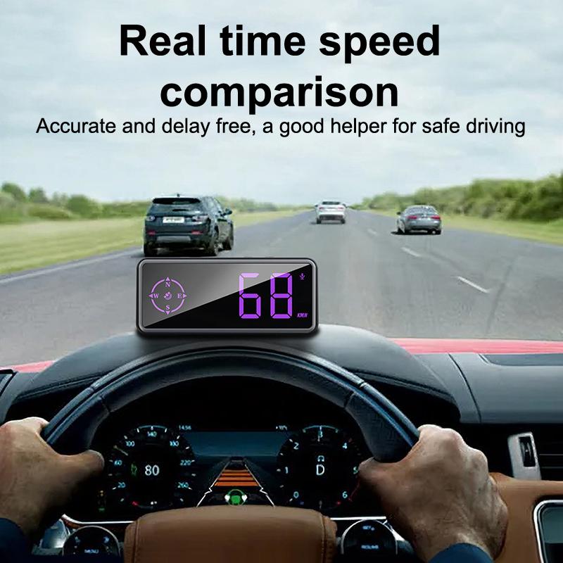Product Introduction of Car Digital Speed Head Up Display Universal Speedometer HUD  Compass Speed Measurement Indicator For Truck Vehicles USB Power 24