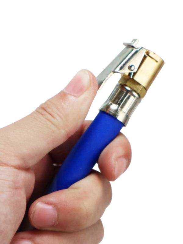 Product Introduction of Bicycle Inflator Tire Chuck Air Rubber Blue Self-locking Hose Copper Lock Clip Chuck Air Compressor Tyre Hose for Bikes Cycling 7