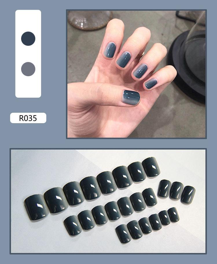 Product Introduction of Fake Nails Finished Stickers Cute Nail Stickers Wearable Nail Stickers Removable Fake Nail Pieces 24 Pieces 6