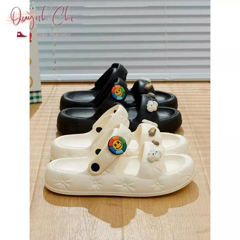 (Loại 1) Dép Sandal Đế Bằng Cao 4 Cm , Dép Quai Hậu Nữ Đế Cao Chất Liệu EVA Siêu Nhẹ XiXiTiao TB533 DéP Shoes GiàY Nhung 6