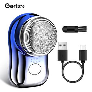 携帯用電動シェーバー、充電式ミニシェーバー、防水電動カミソリ、旅行に最適なポケットサイズの電動シェーバー（メンズ用）