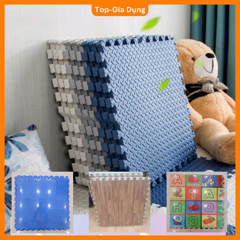Thảm Xốp Ghép Lót Sàn Cho Bé Miếng Dày Vân Khế Vân Gỗ Trải Sàn Phòng Khách 60x60x1cm