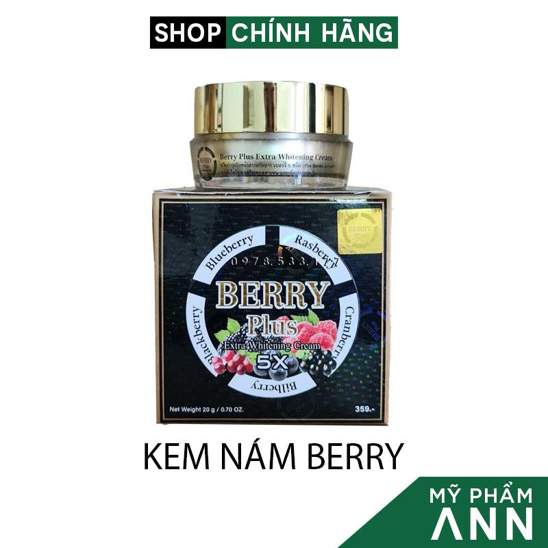 Kem Face Hỗ Trợ Làm Mờ Các Vết Thâm Nám Berry Plus Extra Whitening Cream 5X Thái Lan chính hãnġ