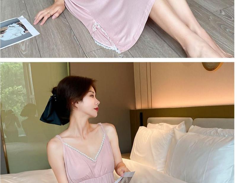 Product Introduction of Váy Ngủ Dây Đeo Dài Ngoại Cỡ Váy Ngủ Mùa Hè Mỏng, Cỡ Lớn (150kg), Trang Trí Ren, Đồ Mặc Ở Nhà Có Thể Đeo Được, Dành Cho Nữ, Năm 2025, 6520 Yêu Thích 10