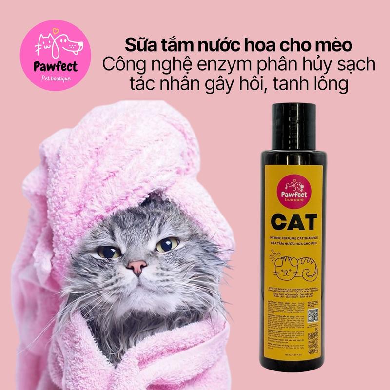 Sữa tắm nước hoa cao cấp Pawfect Care cho mèo - Mẫu Dùng Thử - Giảm mùi hôi hiệu quả 1