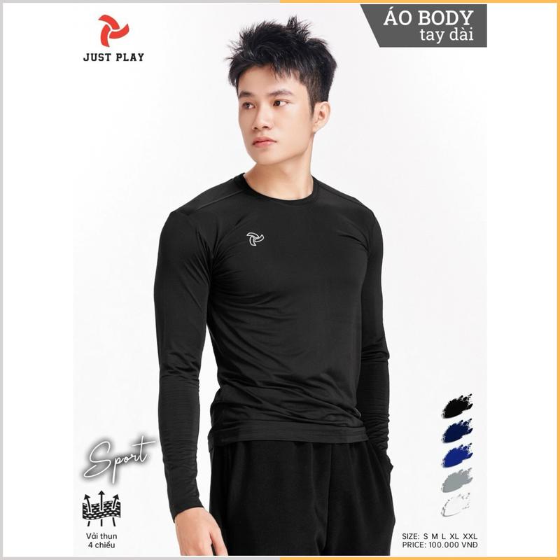 Áo giữ nhiệt nam, áo lót thể thao tay dài Vải thun lạnh 4 chiều cao cấp