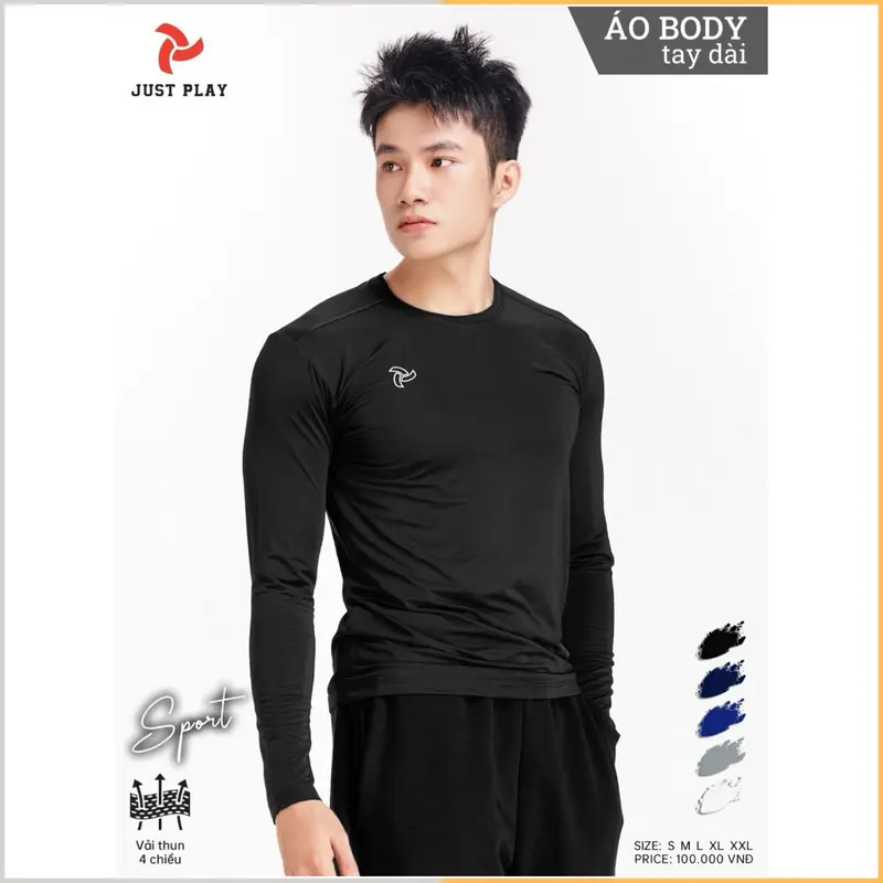 Áo giữ nhiệt nam, áo lót thể thao tay dài Vải thun lạnh 4 chiều cao cấp 0