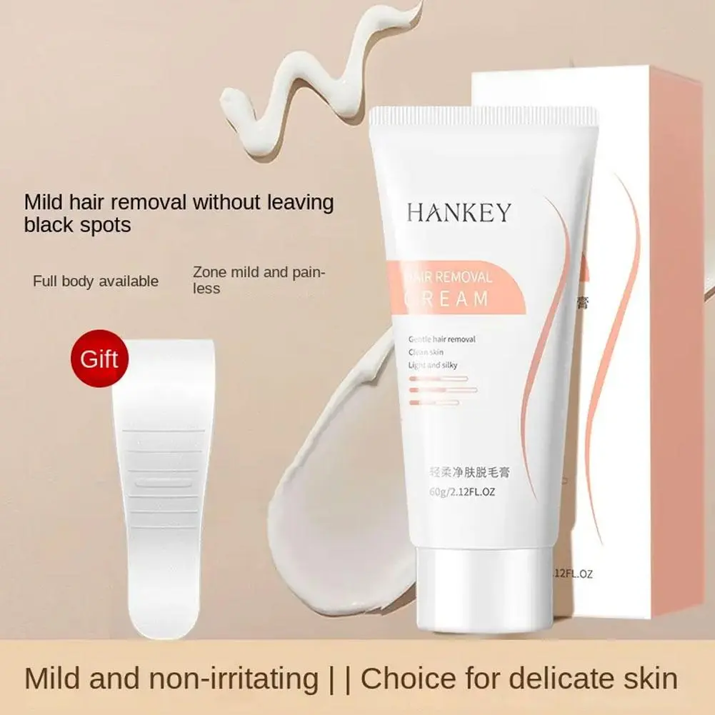 Kem Tẩy Lông, 60g, Không Đau, Nhẹ Nhàng, Giảm Mọc Lông, Thích Hợp Cho Lông Nách