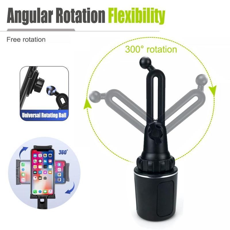 Adjustable Car Cup Phone Holder, 1pc Universal Car Cup Phone Holder Mount, Car Interior Accessories for iPhone, Samsung & Smartphone 5