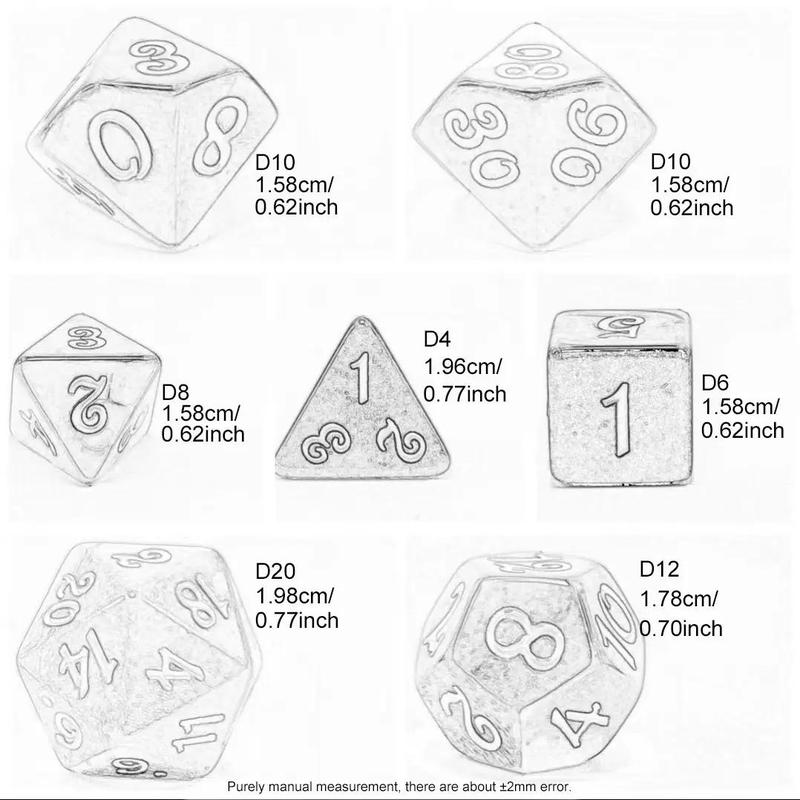 Product Introduction of Multi-sided Irregular Dice Set, 7 Counts/set 3-color Dice, Board Game Dice for Bars and Clubs, Fun Dice Game for Family Parties 1