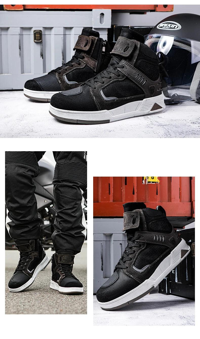 Product Introduction of Wholesale Professional customized logo New Design High Top riding Motorcycle boots Shoes 7