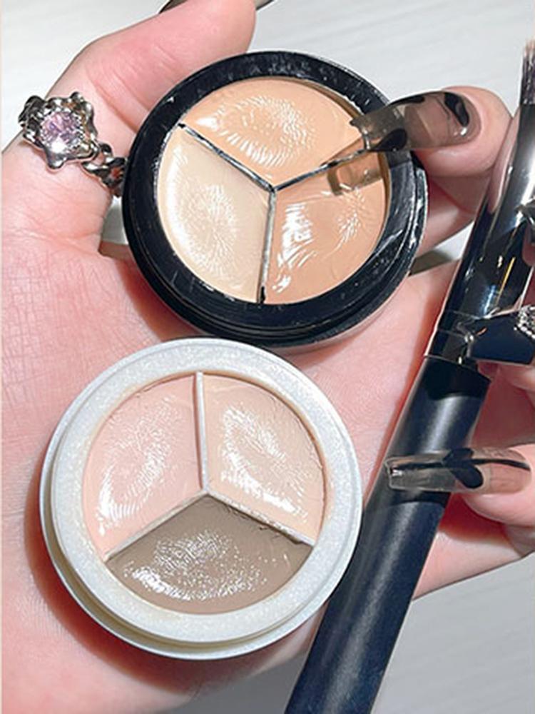 Product Introduction of 3Color Concealer Full Covers Dark Circles Acne Marks Spots Tear Furrows Concealer Cream Brighten Face Even Skin Color Foundation 13