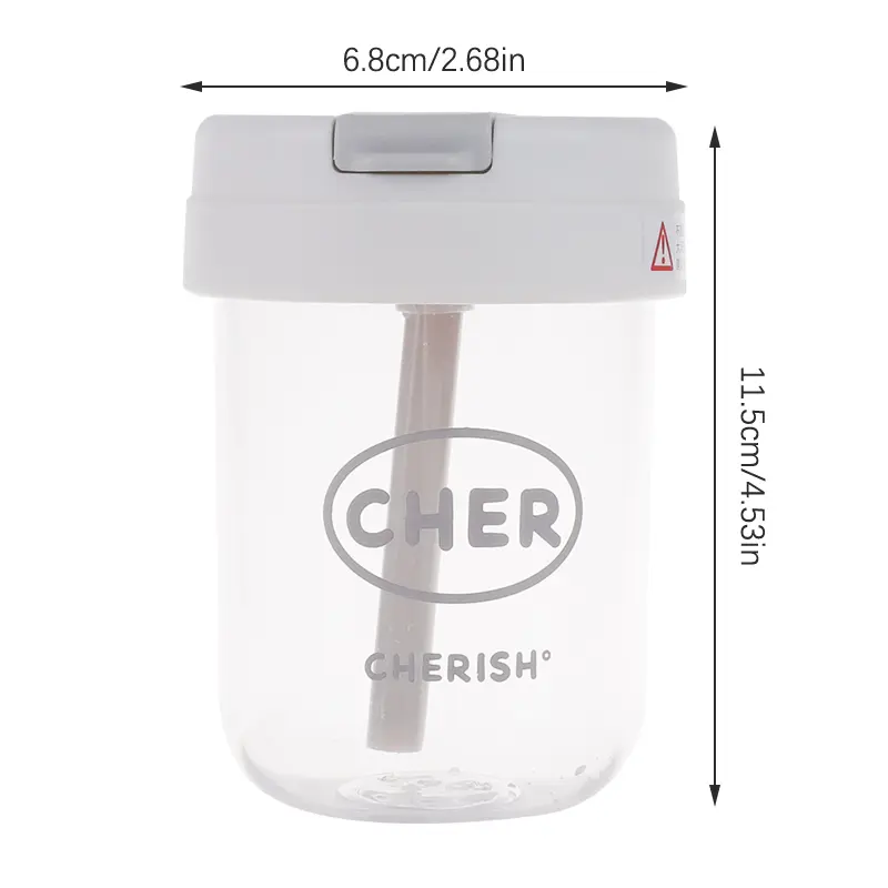 Cốc Nhựa Mini, Dễ Thương Và Có Thể Tái Sử Dụng, Dung Tích 300ML, Có Ống Hút, Thích Hợp Cho Học Sinh, Cầm Tay, Thích Hợp Cho Nước, Sữa Và Nước Ép, Thích Hợp Cho Các Cặp Đôi 6
