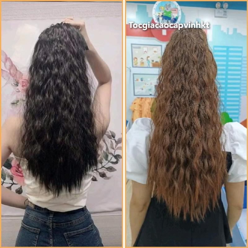 Tóc giả ngoặm px xù mì xinh sắn