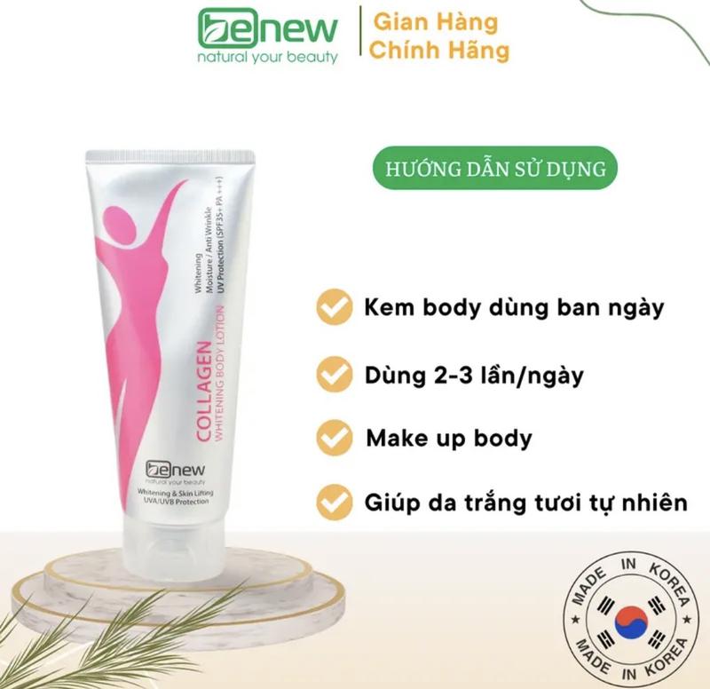 Kem dưỡng thể toàn thân Benew Collagen Whitening Body Lotion 200ml hàn quốc - MỸ PHẨM CHÍNH HÃNG