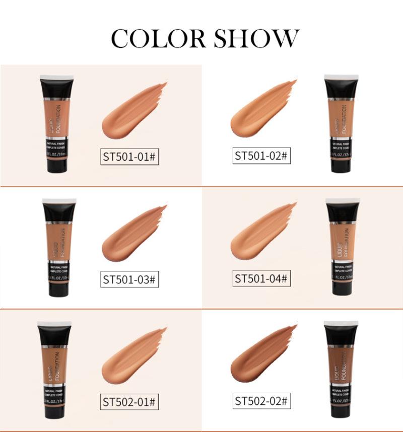 Product Introduction of Exclusive for Cross-Border Moisturizing Brightening Concealer Foundation Natural Long Lasting Oil Control BB Cream Waterproof Smear-Proof European and American Shading Powder 7