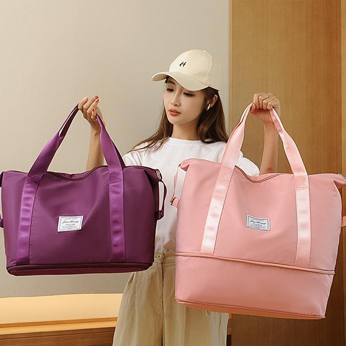  Túi du lịch 2 tầng đa năng cỡ lớn chống thấm vải Oxford cao cấp,có cài vali tiện lợi 