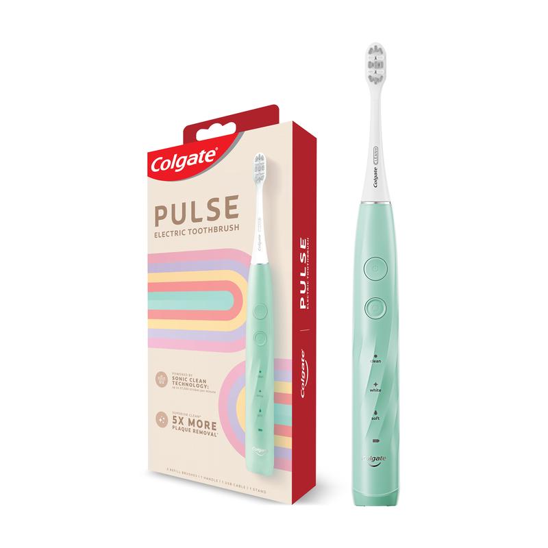 [DUY NHẤT 4-6.5]Bàn chải điện Colgate PULSE công nghệ sóng âm, sạch mảng bám, hỗ trợ Trắng Răng, pin 60 ngày 1
