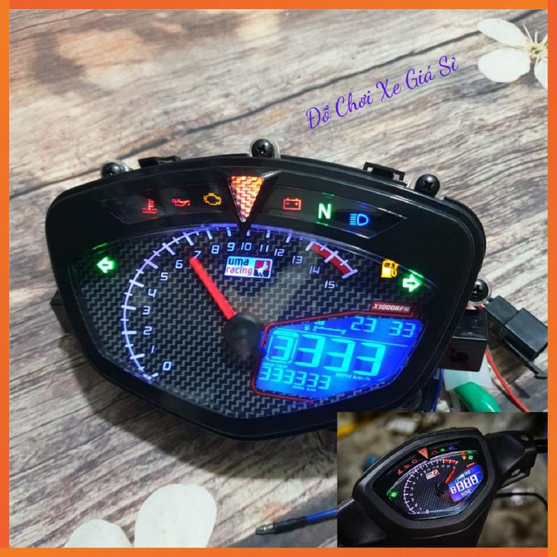 Đồng Hồ Điện Tử UMA Racing Lắp Cho Sirius/ Exciter 2006 - 2010 - Led 7 Màu