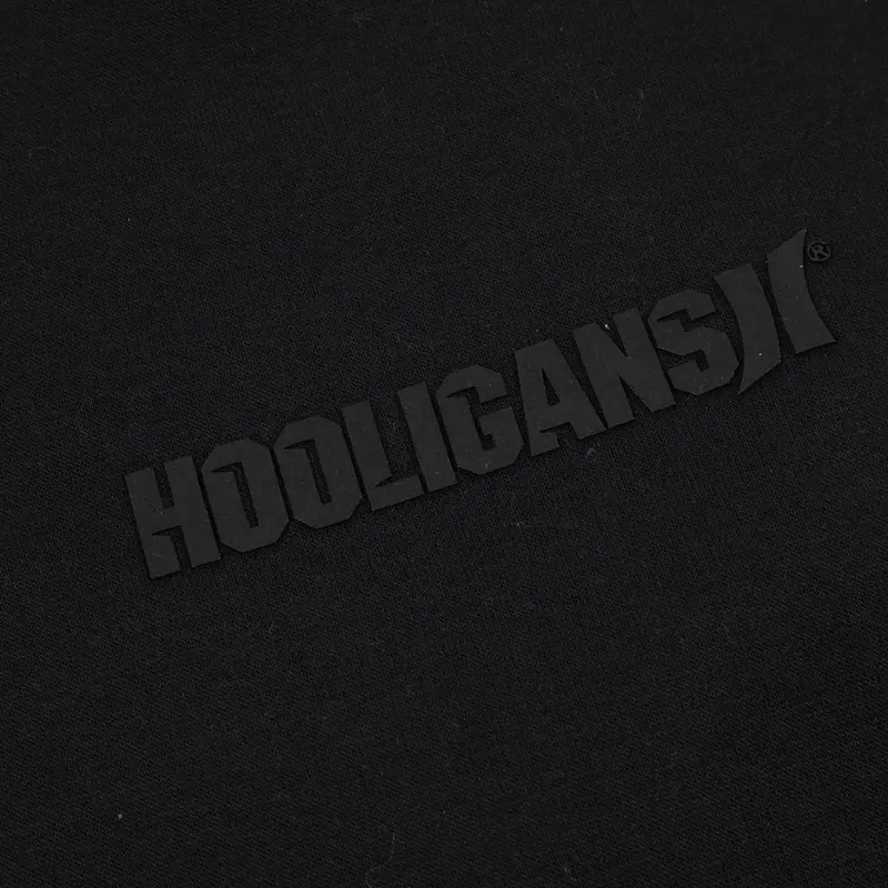 HOOLIGANS Sweater Crewneck Bold Visione - Black Crewneck Fleece Hitam Basic Nyaman Sablon 2