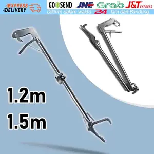 Grab stick Silver Stainless / Plastik/ Tongkat Jemuran Alat Penjepit Sampah & Penangkap Ular