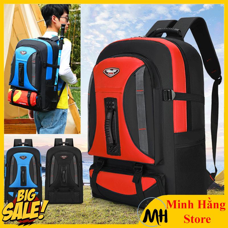 [MỞ RỘNG ĐÁY-MẪU MỚI] Ba lô hành lý du lịch dung tích lớn, Balo túi vali thể thao leo núi cắm trại chống nước 65L cho nam unisex thời trang nhiều ngăn