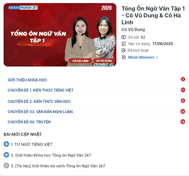 Sách Văn 12 chương trình mới, Tổng ôn ngữ văn ôn thi thpt quốc gia, đgnl Moonbook 1