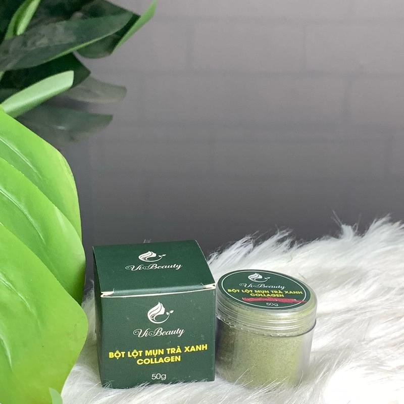 Bột lột mụn trà xanh colagen