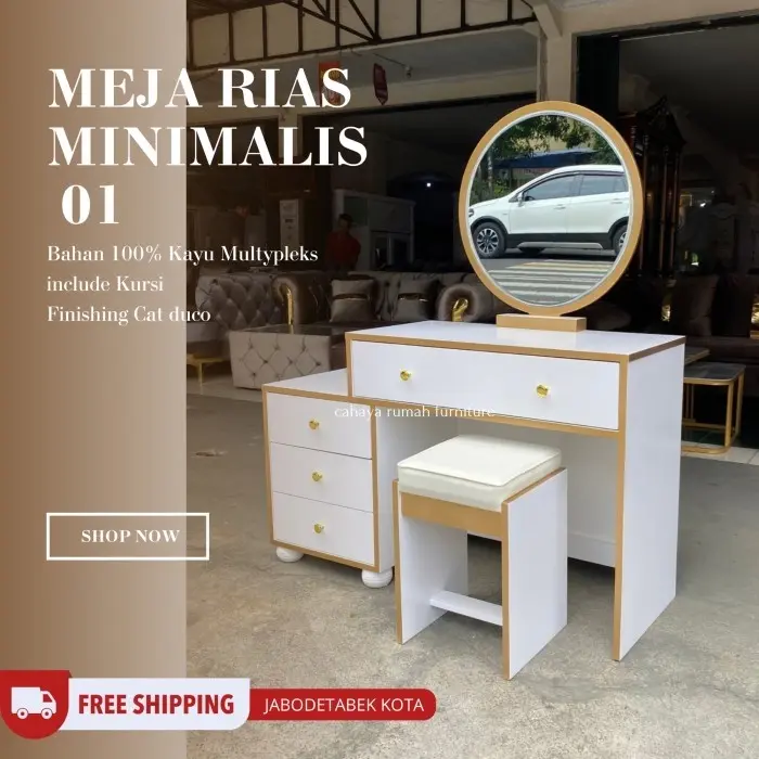 Custom Meja Rias MEJA RIAS MINIMALIS | MEJA RIAS MODERN| Custom warna - Shop | Tokopedia