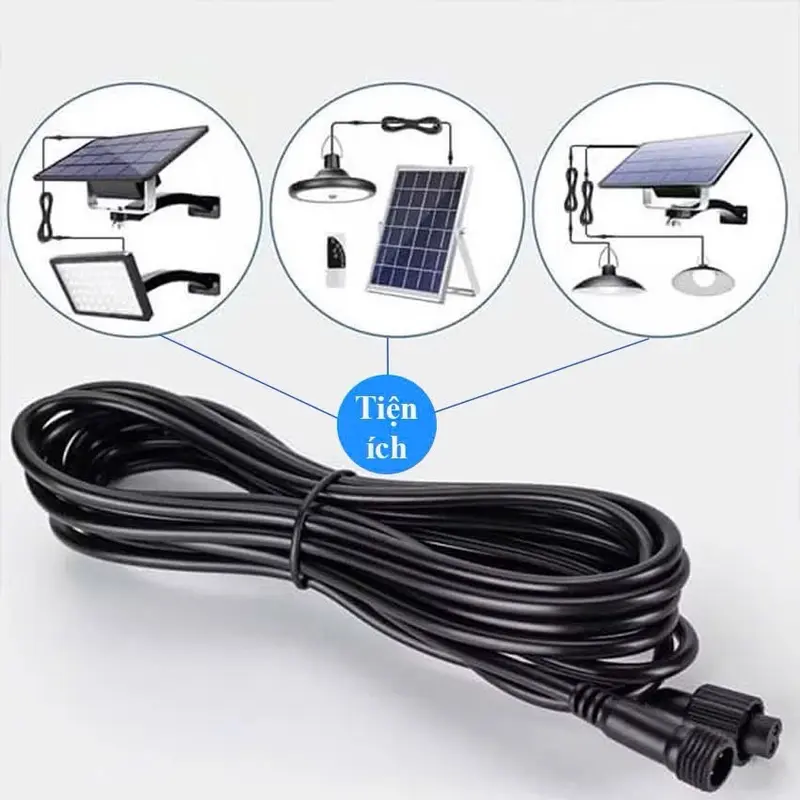 Dây nối đèn năng lượng mặt trời 5-7m chống nước, chống bụi 0