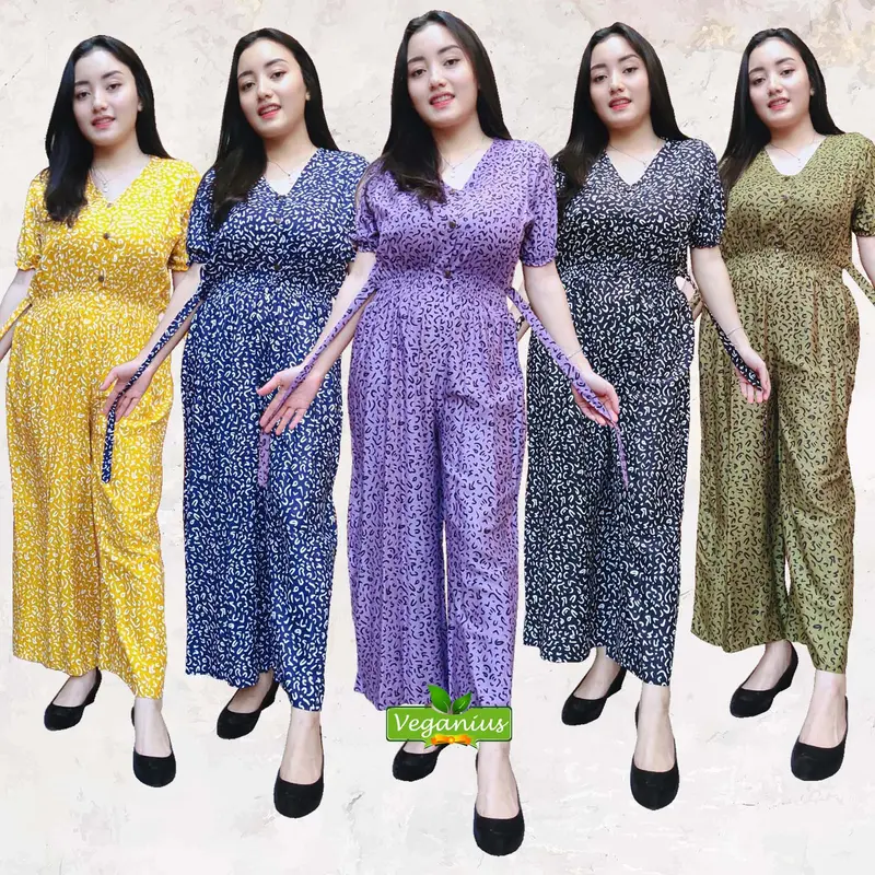 JUMPSUIT KOREAN WANITA | JUMPSUIT BALI Rayon Panjang 2