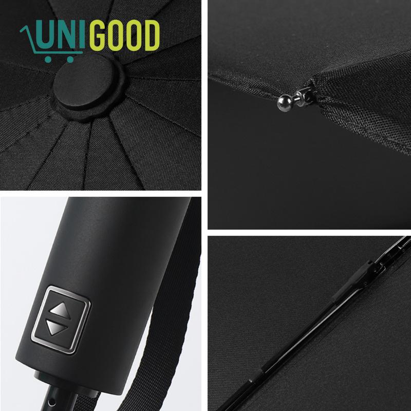 UNIGOOD - Payung Lipat Otomatis Buka Tutup Anti UV Dengan Senter LED + Sarung 5